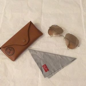 Ray-Ban women’s aviator brown/silver sunglasses